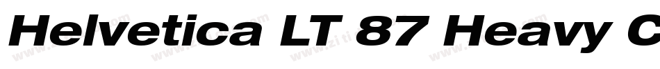 Helvetica LT 87 Heavy Condensed Oblique字体转换